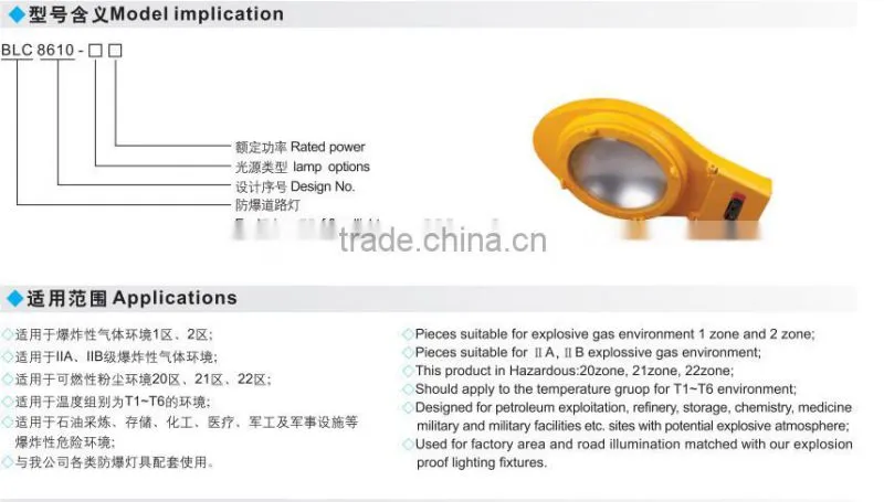 Explosion-proof street lighting