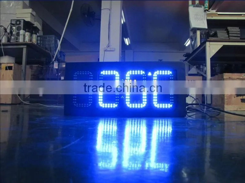 High light intensity outdoor led time temperature display