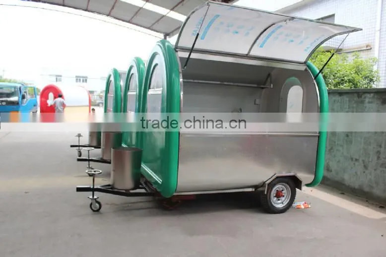 Multicolors Mobile Street Food Vending Cart/movable kiosk/vending trailer for sale