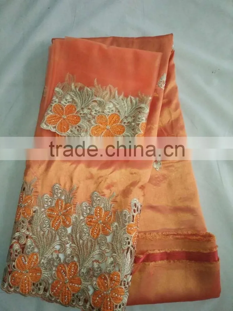 Raw Silk Embroidered Georges with blouse
