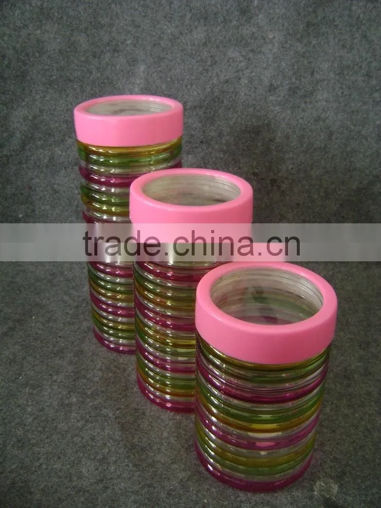 colorful glass jar with glass lid