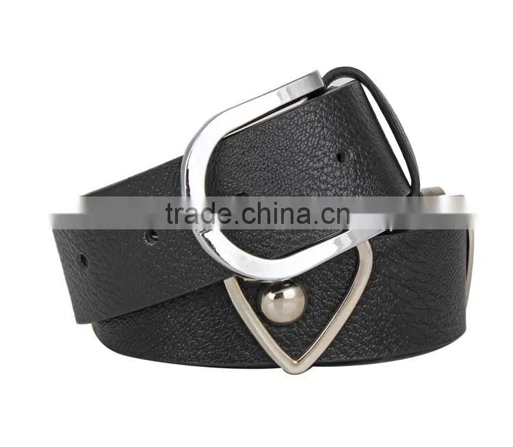 Alloy Pin Buckle Belt Female Heart Design