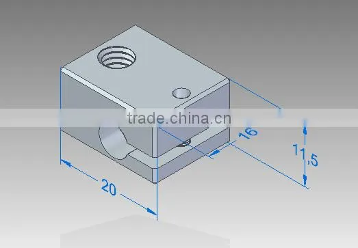 E3D V6 heating aluminum block for RepRap Makerbot MK7/MK8 Extruder 3D Printer Part