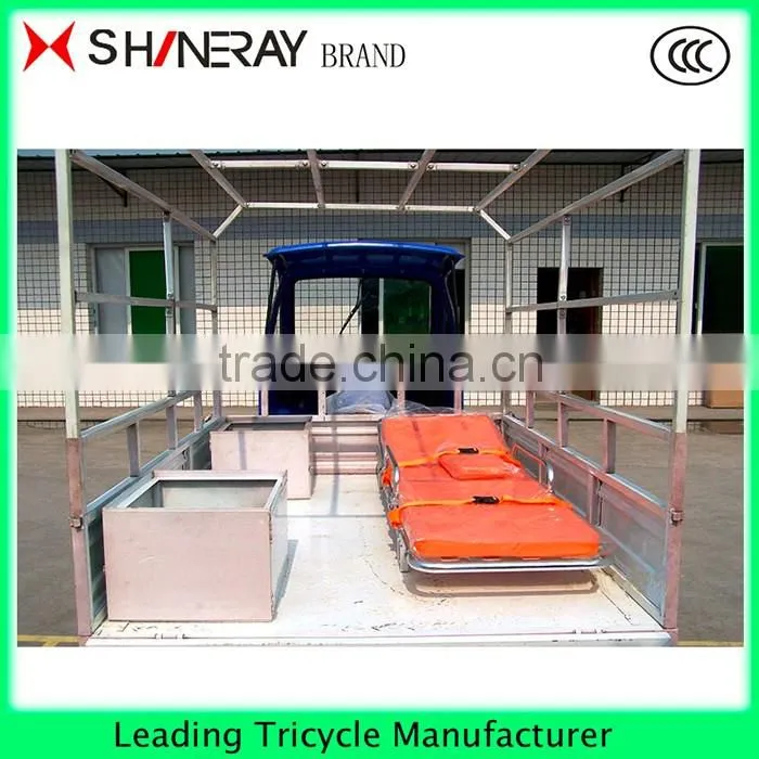 Three Wheel Ambulance Motorcycle Tricycle Bicycle Hot Sale in India 150cc200cc250cc
