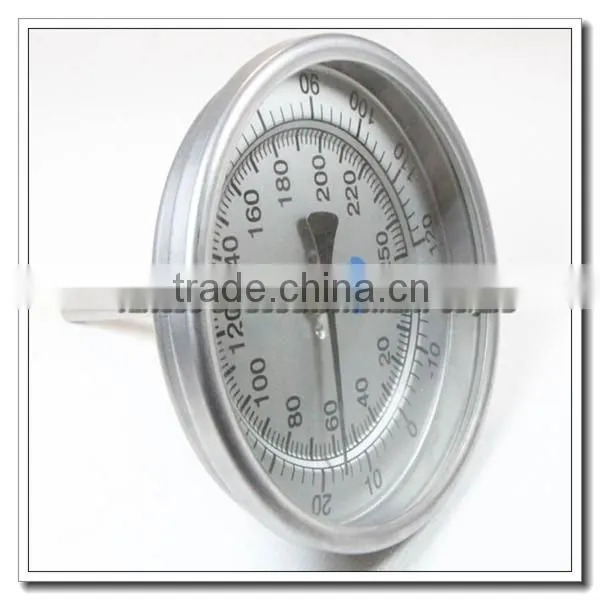High quality crimped ring stainless steel industrial back entry thermometer