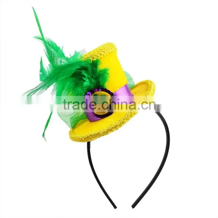 Handmade New Orleans Girls Plain Headbands Decoration For Mardi Gras