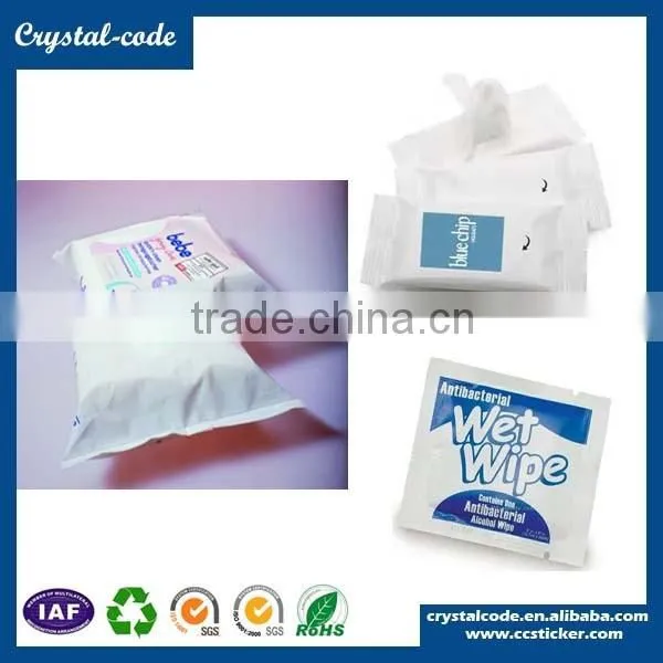 High quality resuable waterproof wet wipes label