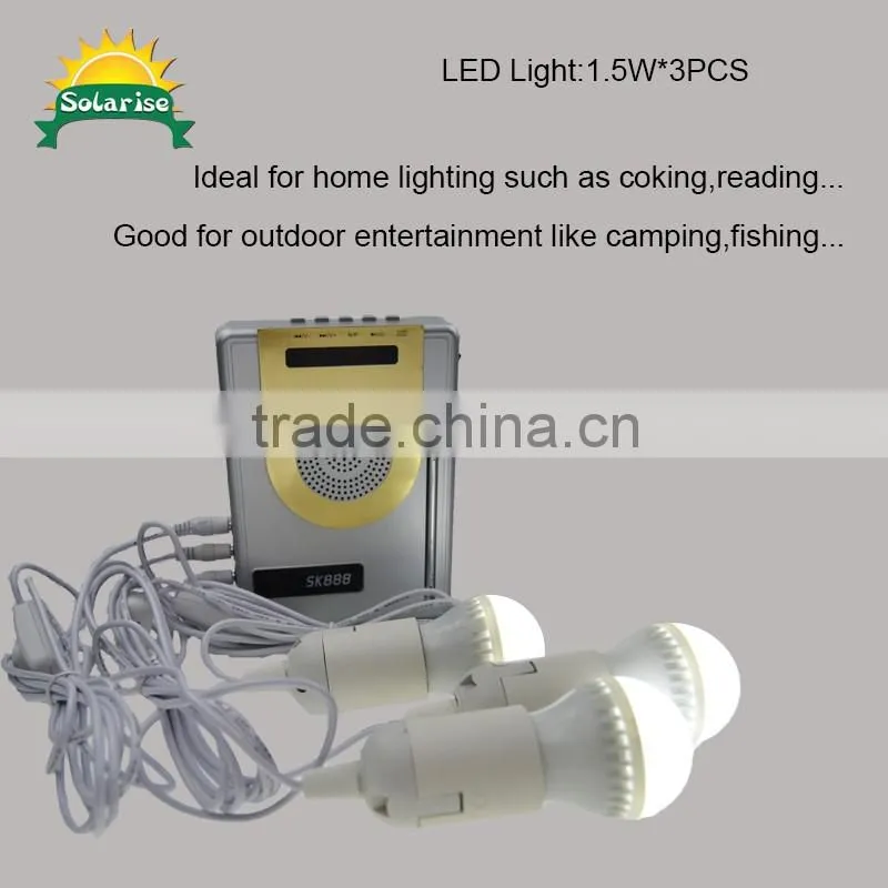 solar system 1kw with battery mobile home solar panel system with radio and mp3