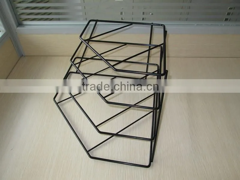 Kithen Counter Top Cabinet Metal Pan Organizer Rack
