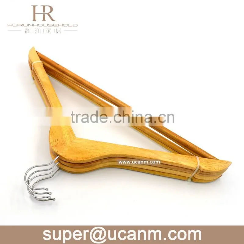 HRW-6611N B grade wood cheap coat hanger