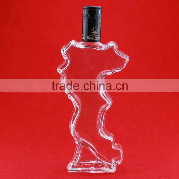High quality perfume bottle woman shape white bottle frosted vodka bottle