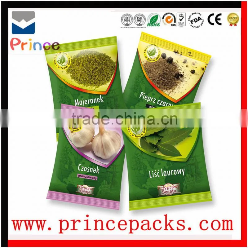 Custom printed bags for tea or coffee/flexible or soft packaging materials