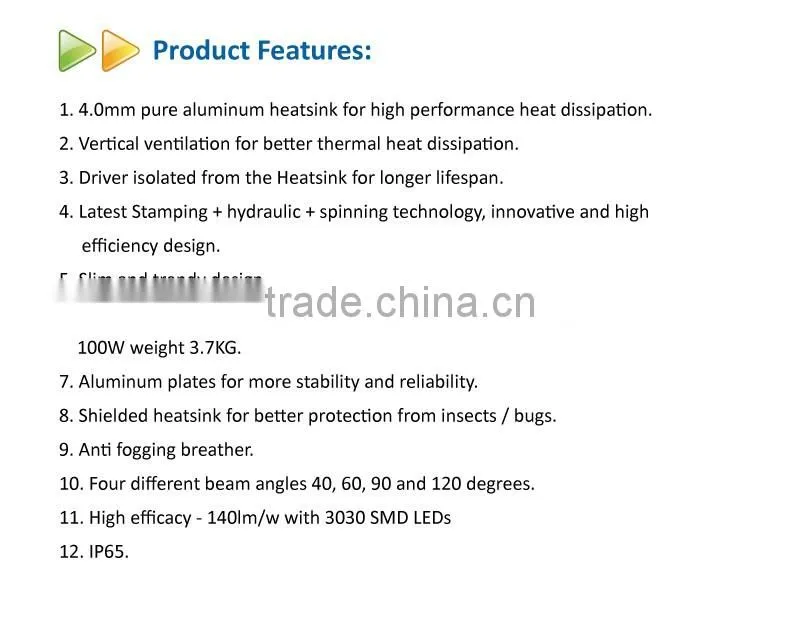2016 90 degree factory direct sale UFO led high bay light 80w IP65 LED high bay light