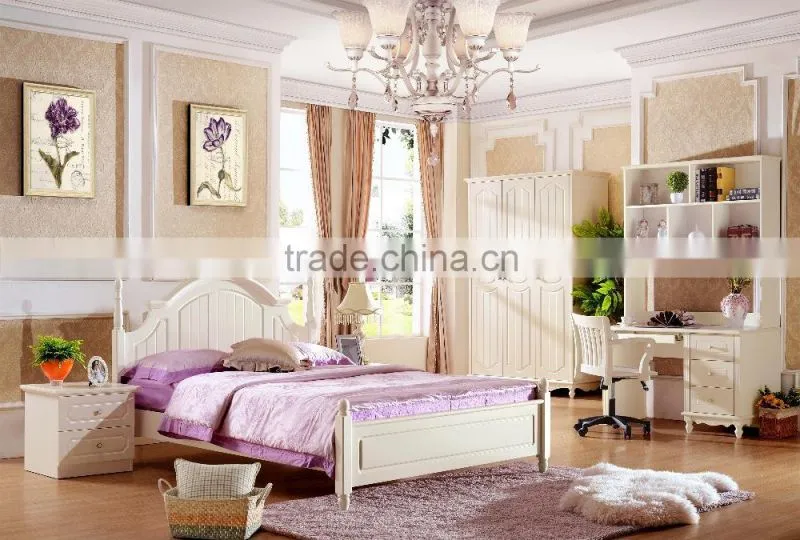 2015 new style promotion bedroom furniture set white color