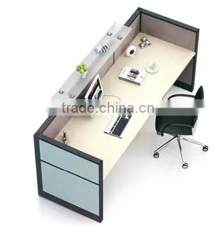 2012 NEW TG008 office furniture front office desk design with glass