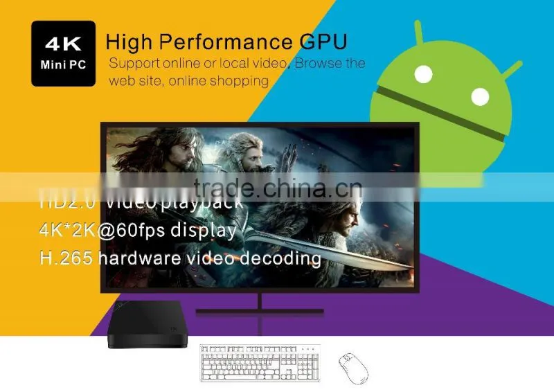 Android 5.1.1 tv box I68 TV BOX 8GB NAND FLASH RK3368 64bits Octa core Cor tex A53