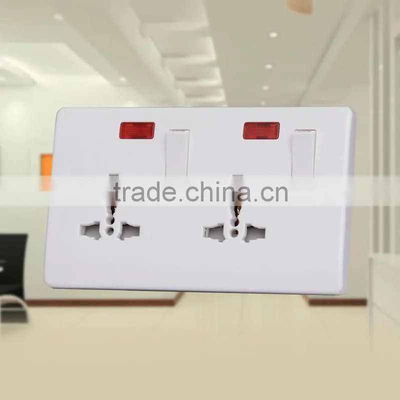 Factory price Double 10A 3 Pin Wall socket