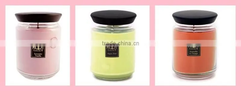 Fashion Design Pillar Soy Wax Candle With Lid