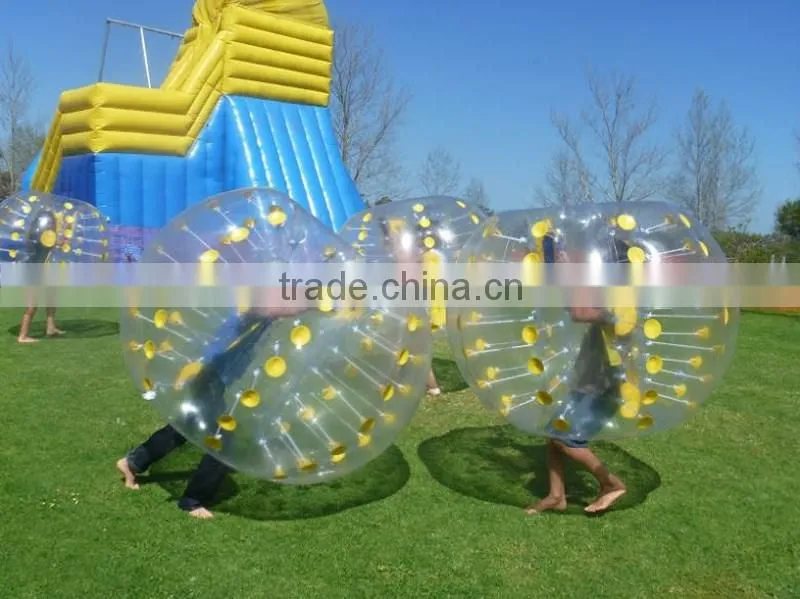 Crazy fun human sized soccer bubble ball, cheap bubble soccer ball