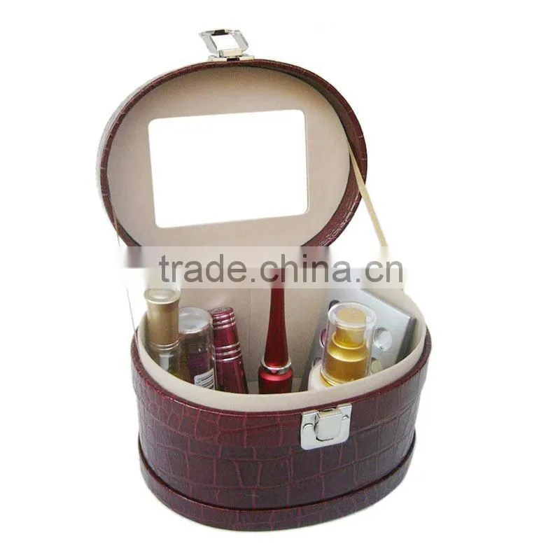 cylindrical custom cosmetic box with ribbon