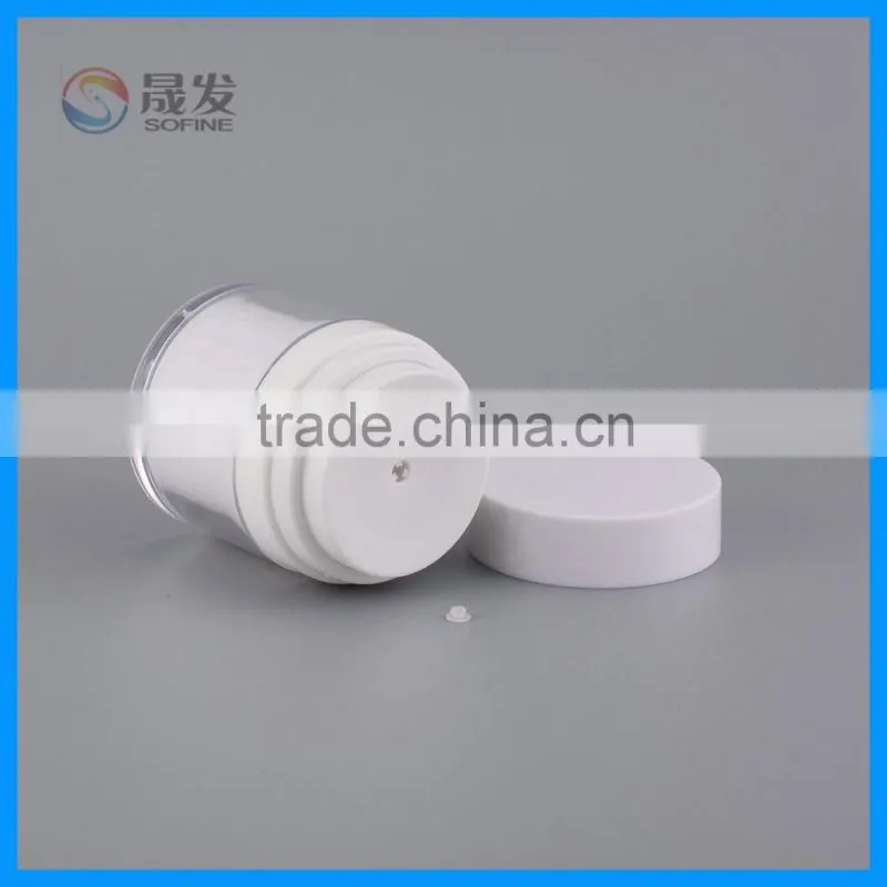 Acrylic cosmetic airless cream jar