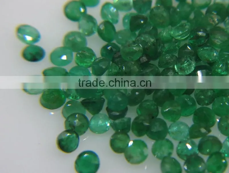 2.5-3mm Natural Loose Round Emerald Lot Brazil Origin Non-heated Non-treated