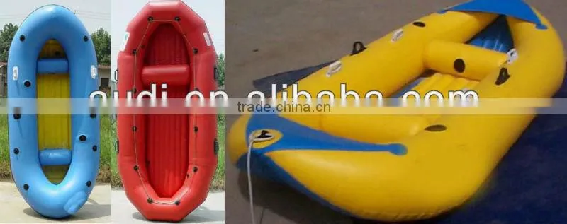 boat raft yellow 0.9mm PVC tarpaulin inflatable advertising, inflatable river Boats