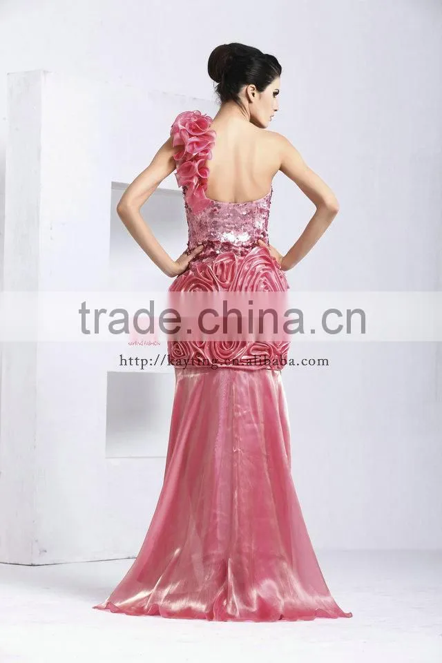 Elegant women party prom dress one shoulder detachable skirt wedding dresses