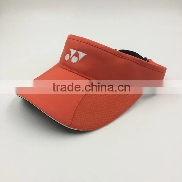 custom design fashion 100% polyester red sun visor for women
