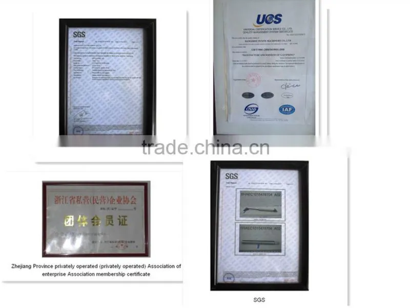 High quality lockable Gas Spring with pull- wire and release head control system (ISO9001:2008)
