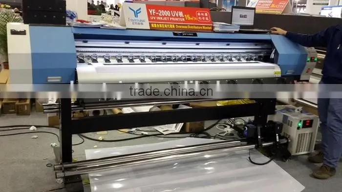 high quality stable machine 1.9m DX5 Printhead UV LED roll to roll Inkjet Printer