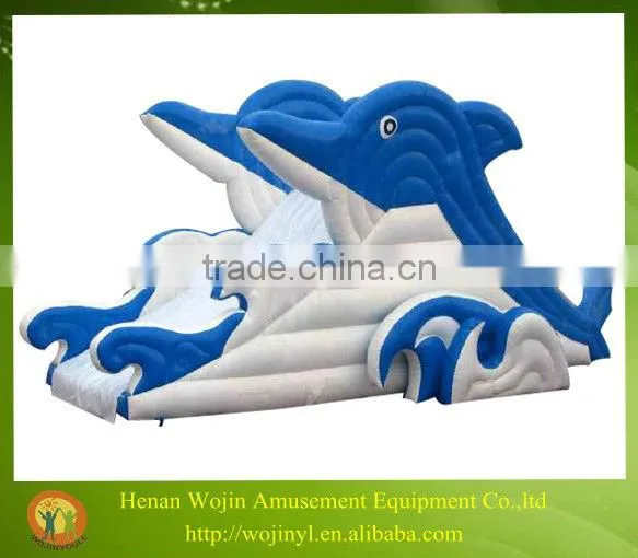 Amusement park dolphin water slide/inflatable water slide games