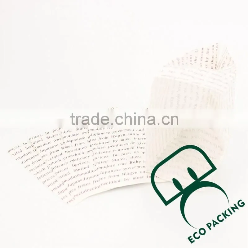 Custom LOGO greaseproof Paper bag for food/hamburger bag