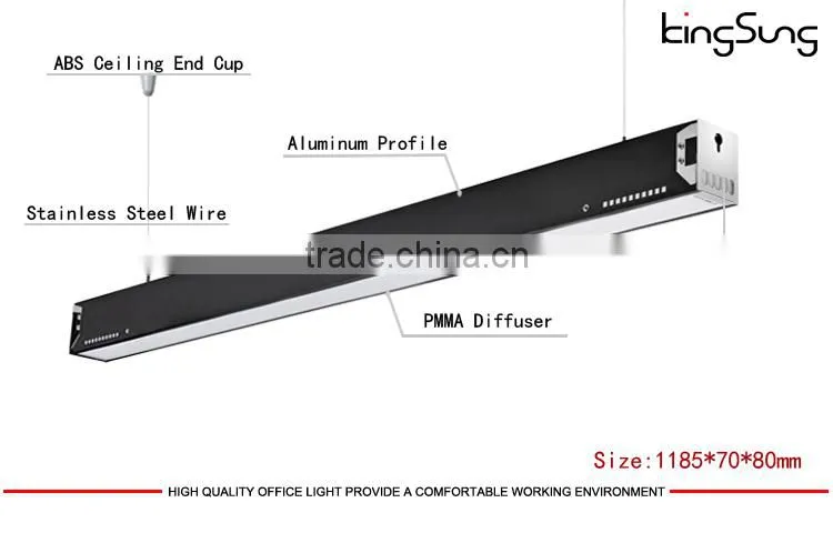 Zhongshan Factory T8 Fluorescent Office Ceiling Light Fixture