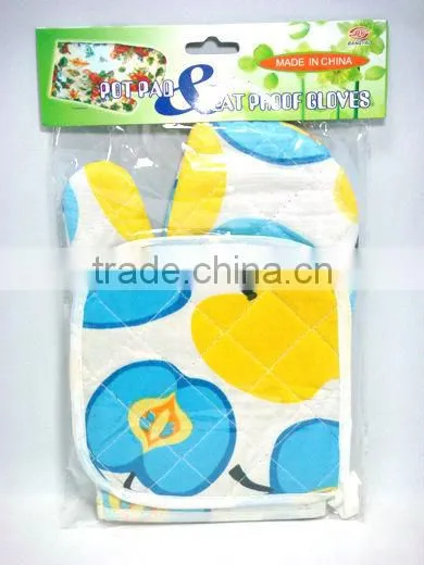 Cheap and High Quality Oven MITT & Pot Pad For One Dollar Item, Kitchen Use