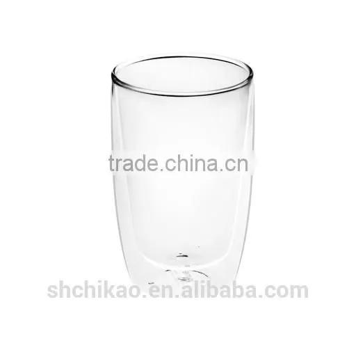 transparent borosilicate glass mug