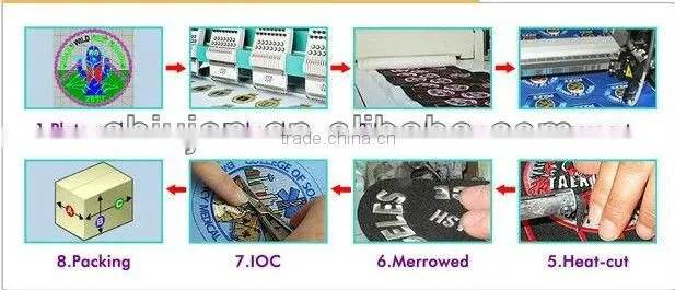 high quality felt fabric flower embroidery patch/badge