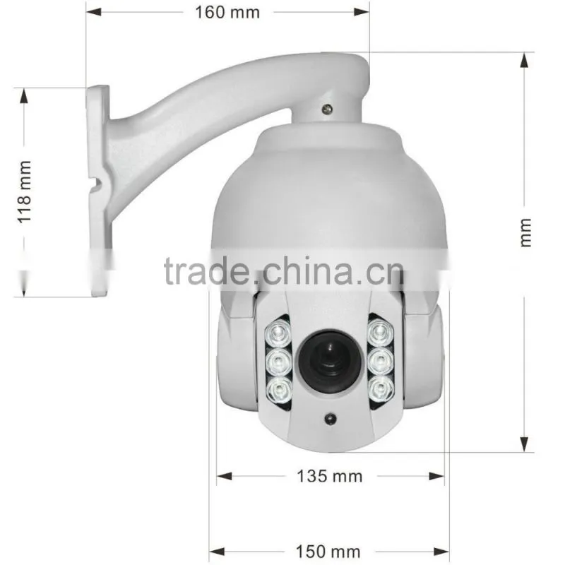 IR distance 10x Optical Zoom HD IP Security Outdoor ptz Auto Tracking function ptz auto tracking camera