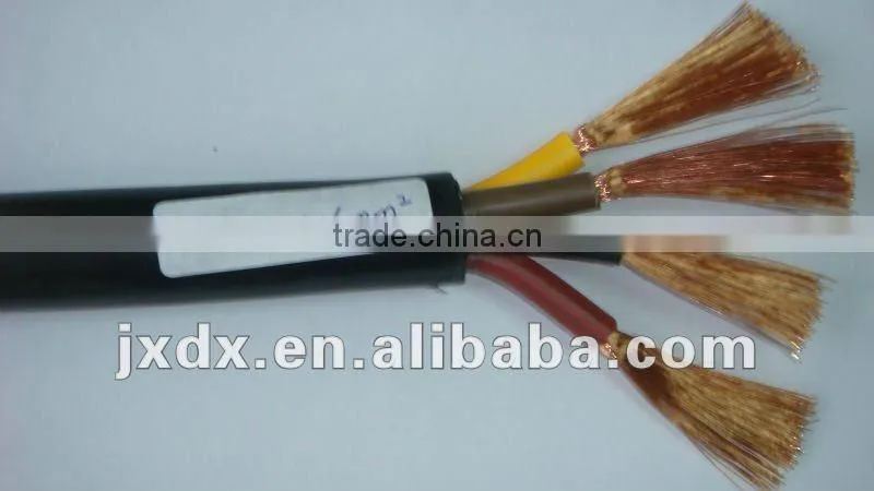 pvc core wire 3+1 core cable 300/500V