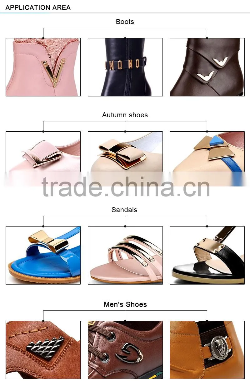 25mm metal engraved brand name shoe label