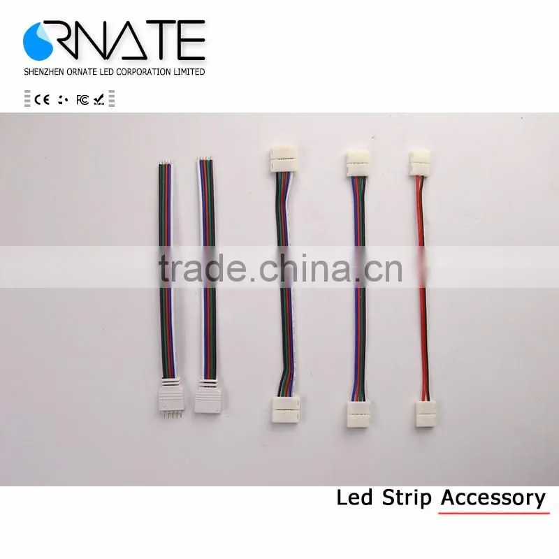 10mm 4 pin RGB solderless 5050 led strip connector