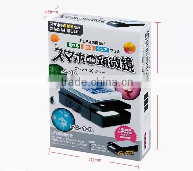 New Design Mobile digital microscope Portable Mobile phone cellphone Tablet Zoom microscope 200 times for Primary and Secondary