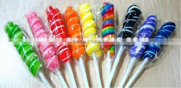 Fruit Flavour Sweets Swirl giant Lollipops stick