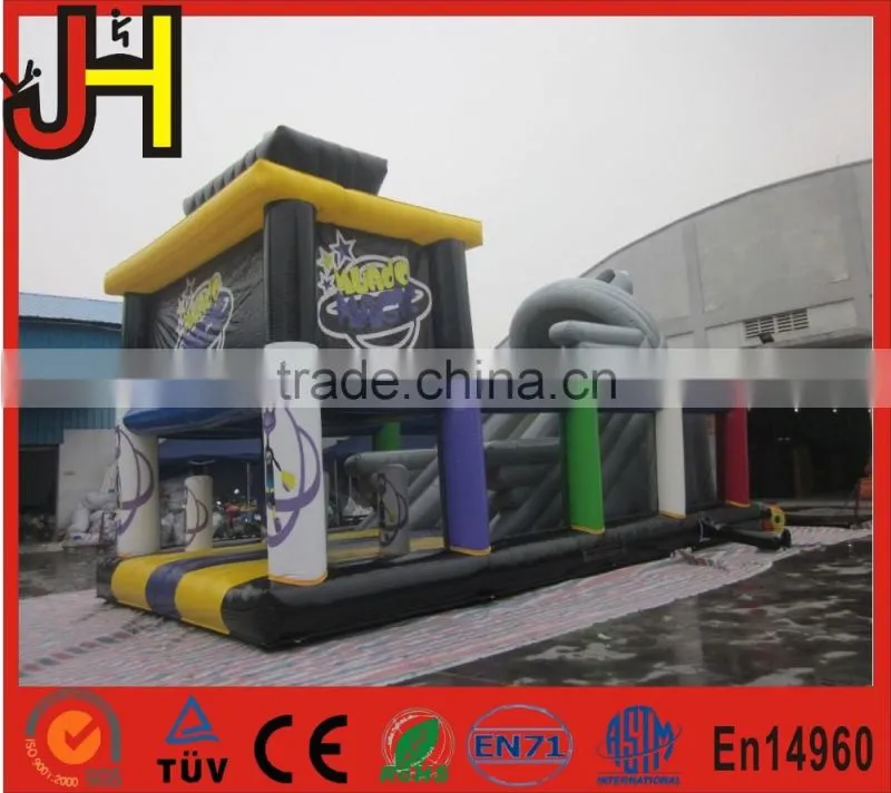 Newest inflatable amusement slide, inflatable slide plane type bouncy combo