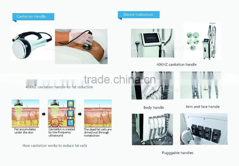 Best effect Ultrasonic cavitation slimming machine vacuum rf body shaping lift Velashape
