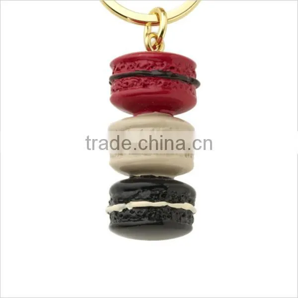 Hot sell keychain with fake macaroon / Tour Eiffel / medel model