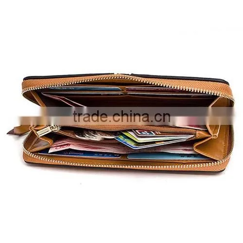 Women Lady New Designer Oil Wax Free Leather Wallet (BCN014)