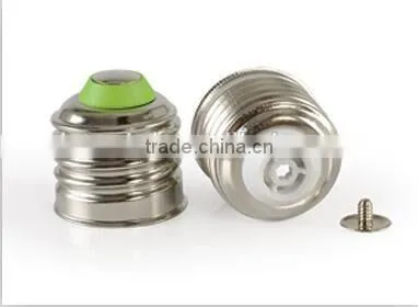 BAYONET TYPE WELD FREE OVAL PIN B22 AND E27 SCREW BASE CAP IRON ALUMINUM OR BRASS