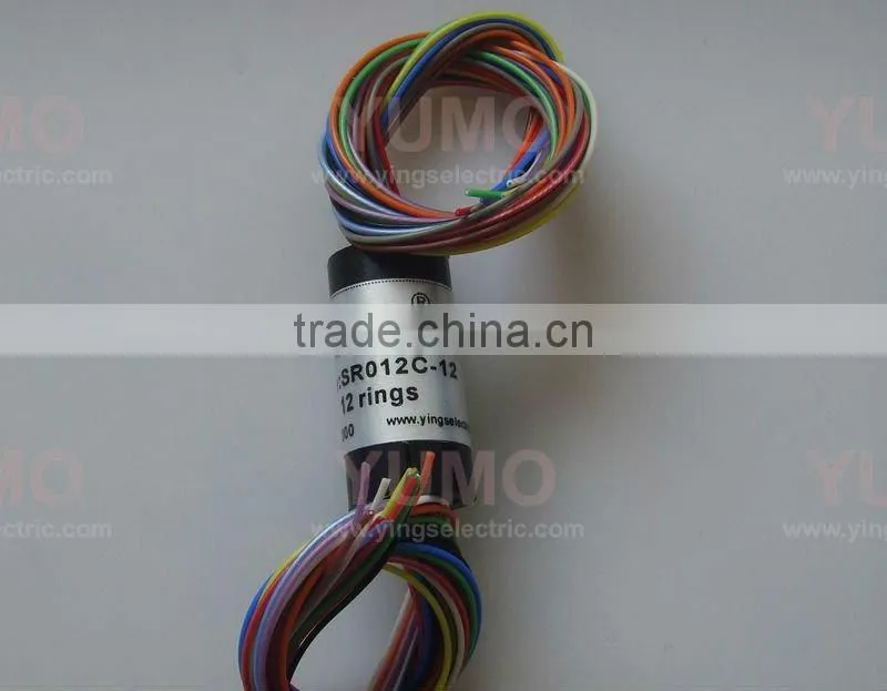 SR012C-12 12rings SR series YUMO carbon brushes alternator slip ring motor made in china capsule slip ring