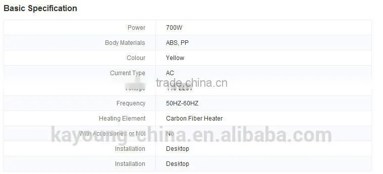 2015 new design electric heater fan with carbon tube heating